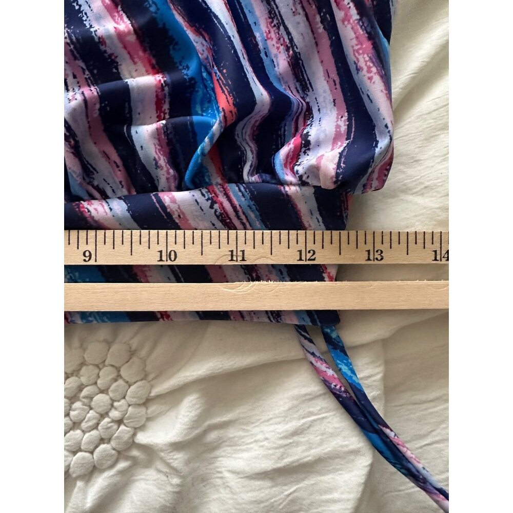 Womens Charmo UPF 50+ Striped Tankini TOP ONLY Sz M Beachy Vacation Tropical NWT - Picture 9 of 9